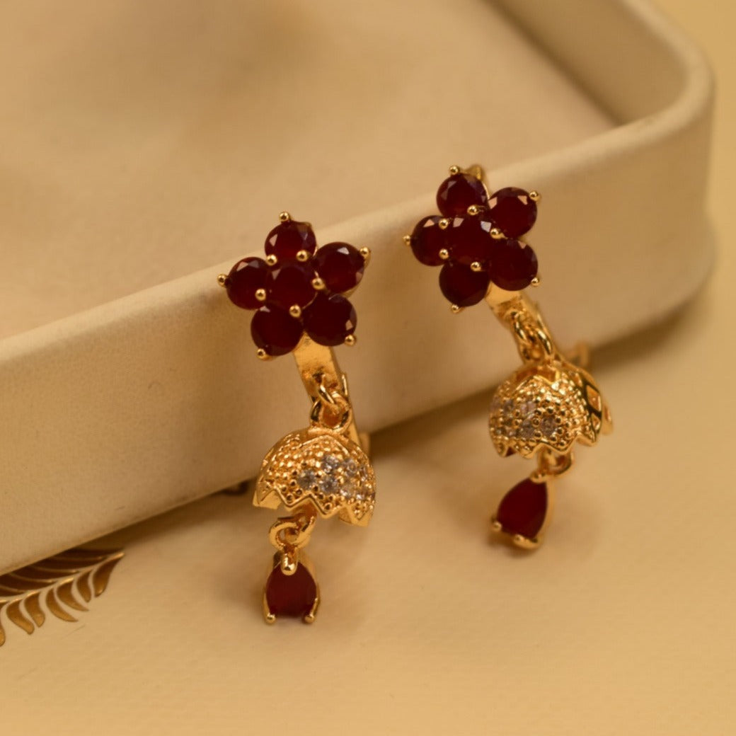 Elegant Design Gold Plated Earrings For Girls/women