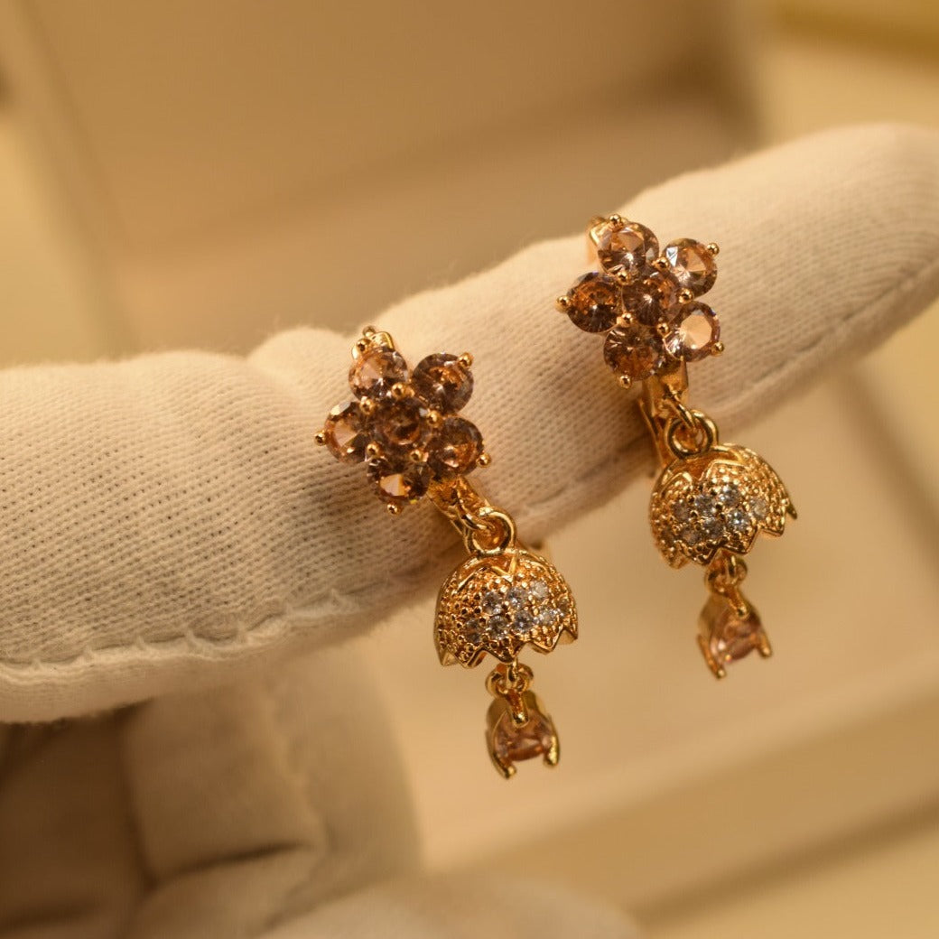 Elegant Design Gold Plated Earrings For Girls/women