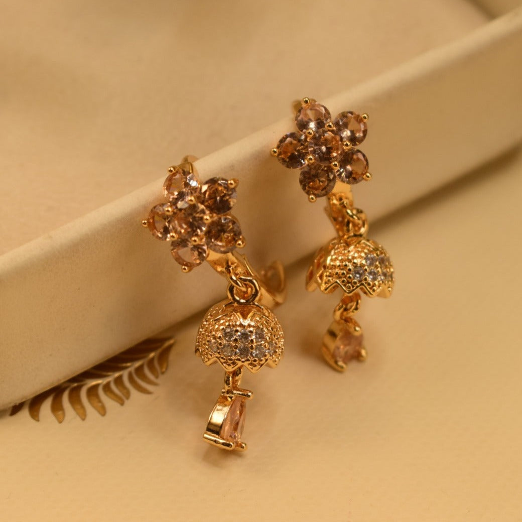 Elegant Design Gold Plated Earrings For Girls/women