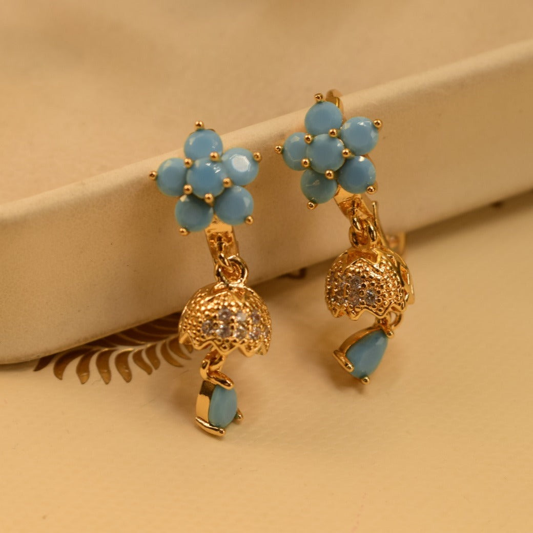 Elegant Design Gold Plated Earrings For Girls/women