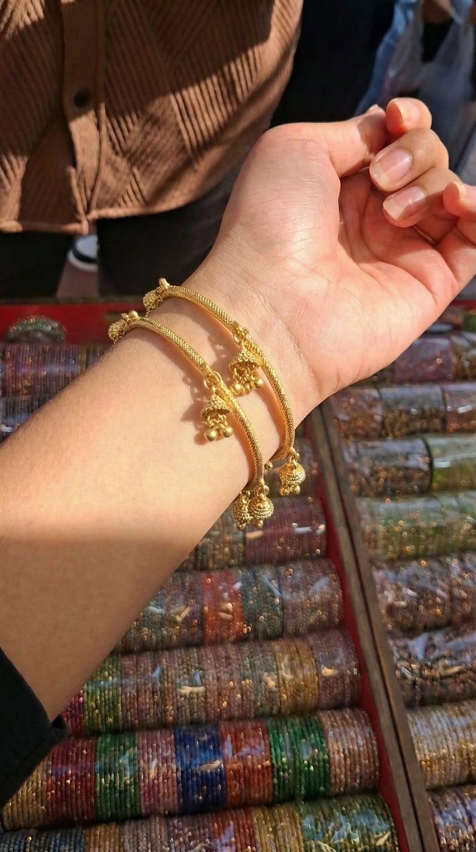 Kashmiri Bangle Gold/Silver Plated 2 pc Bangle Set for Girls/Women