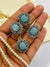 1 Carat Fancy Blue Zarkn Stones Unique Design Necklace set for Girls/Women