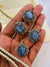 1 Carat Fancy Royal Blue Crystal Stones Unique Design Necklace set for Girls/Women