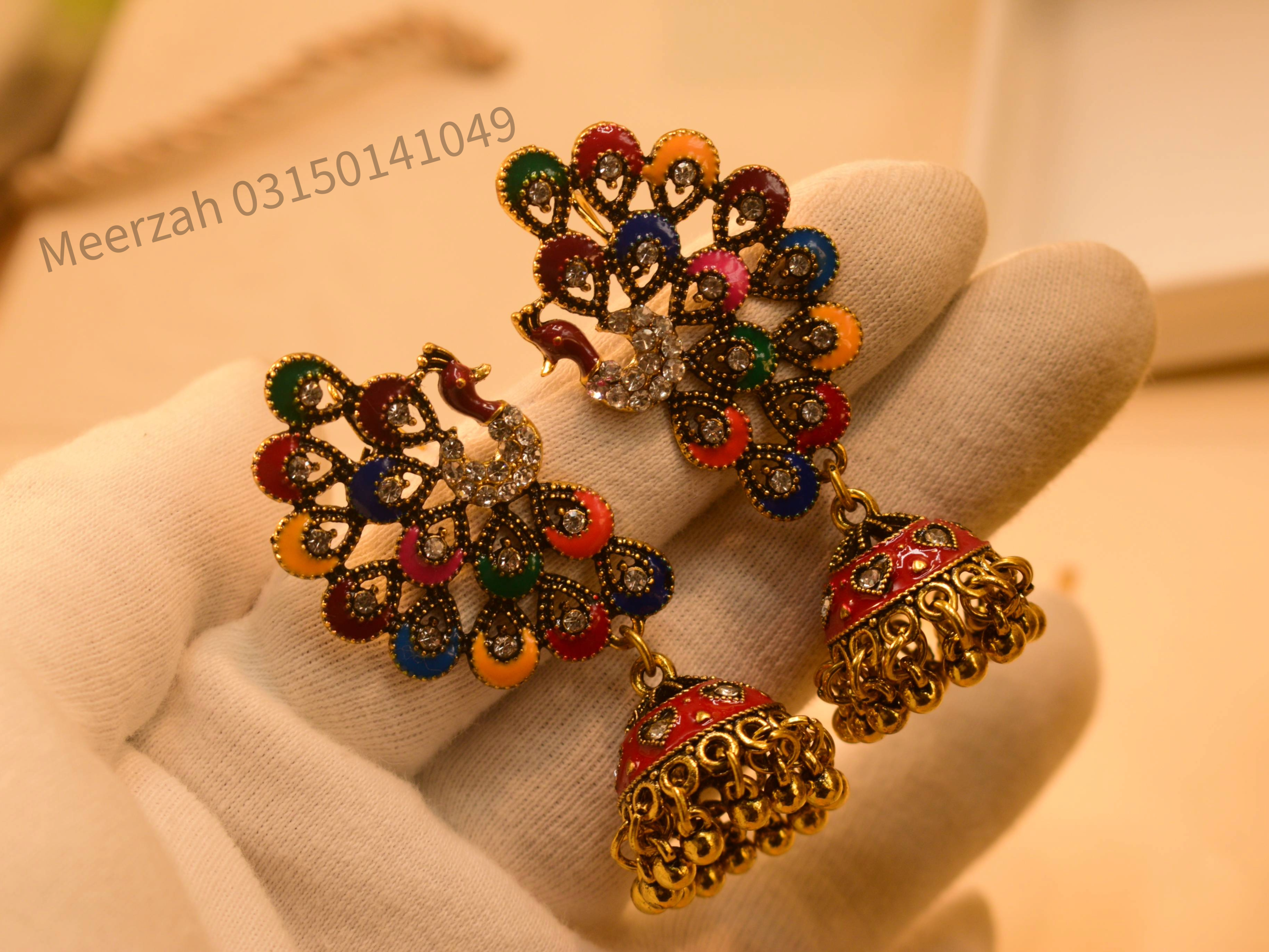 Stylish Fancy Design Multi Stones Earrings For Girls/women