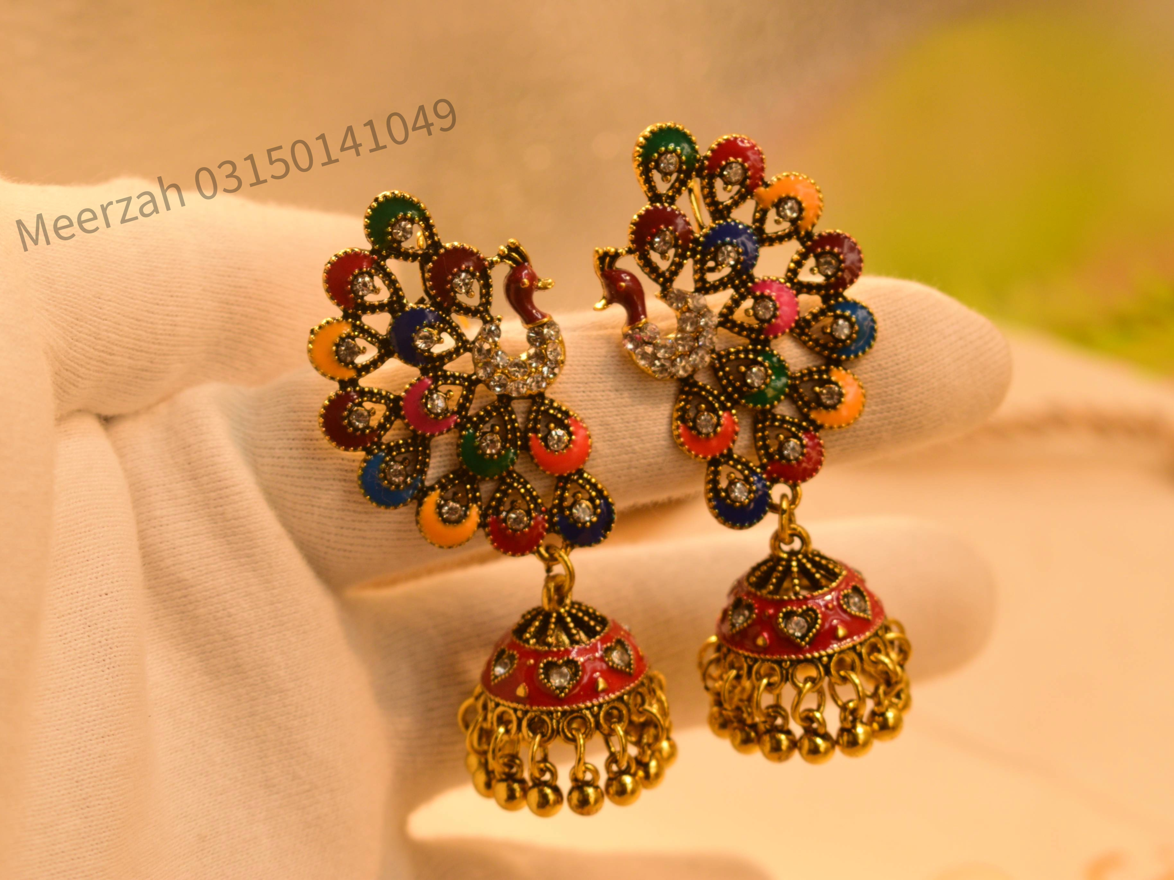 Stylish Fancy Design Multi Stones Earrings For Girls/women