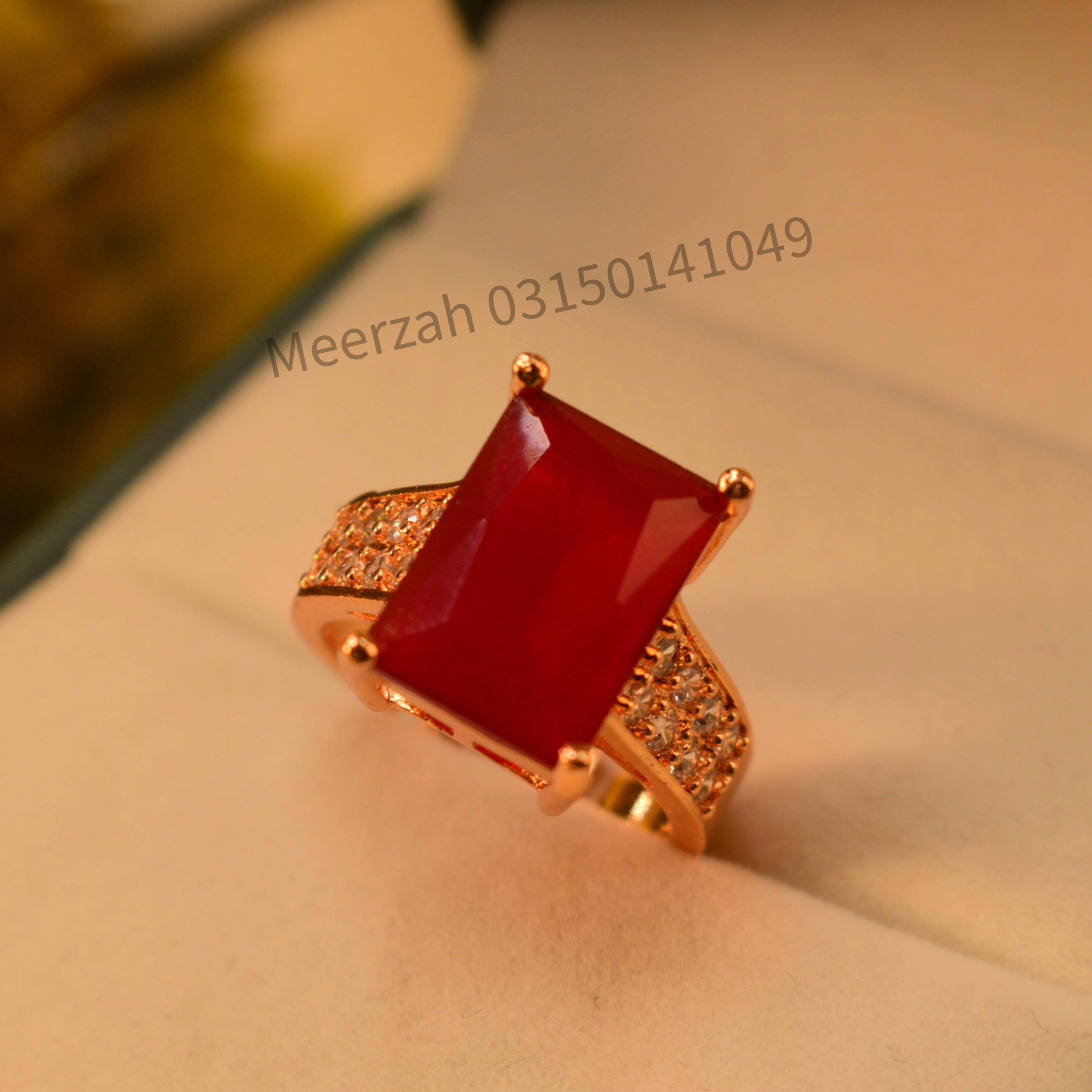 Gorgeous Real Stone Fancy Design Ring for Girls/Women