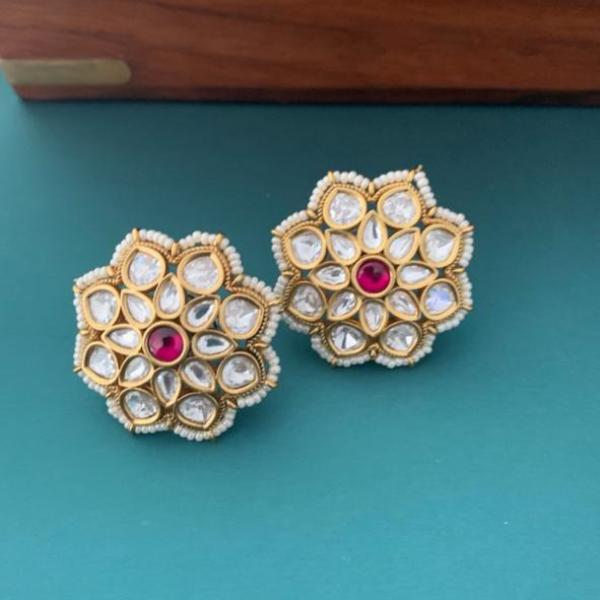 24K Gold Plated Indian Kundan Earrings for Girls/Women