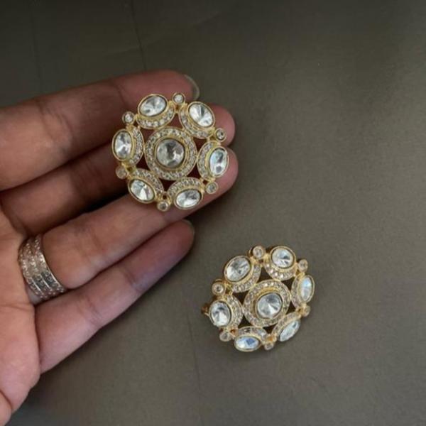 24K Gold Plated Indian Kundan Earrings for Girls/Women