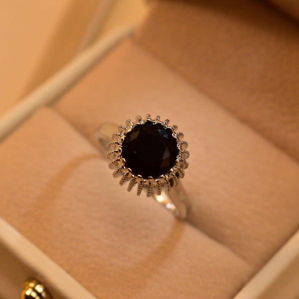 Elegant Design Silver Plated Real Stones Ring For Girls/Women