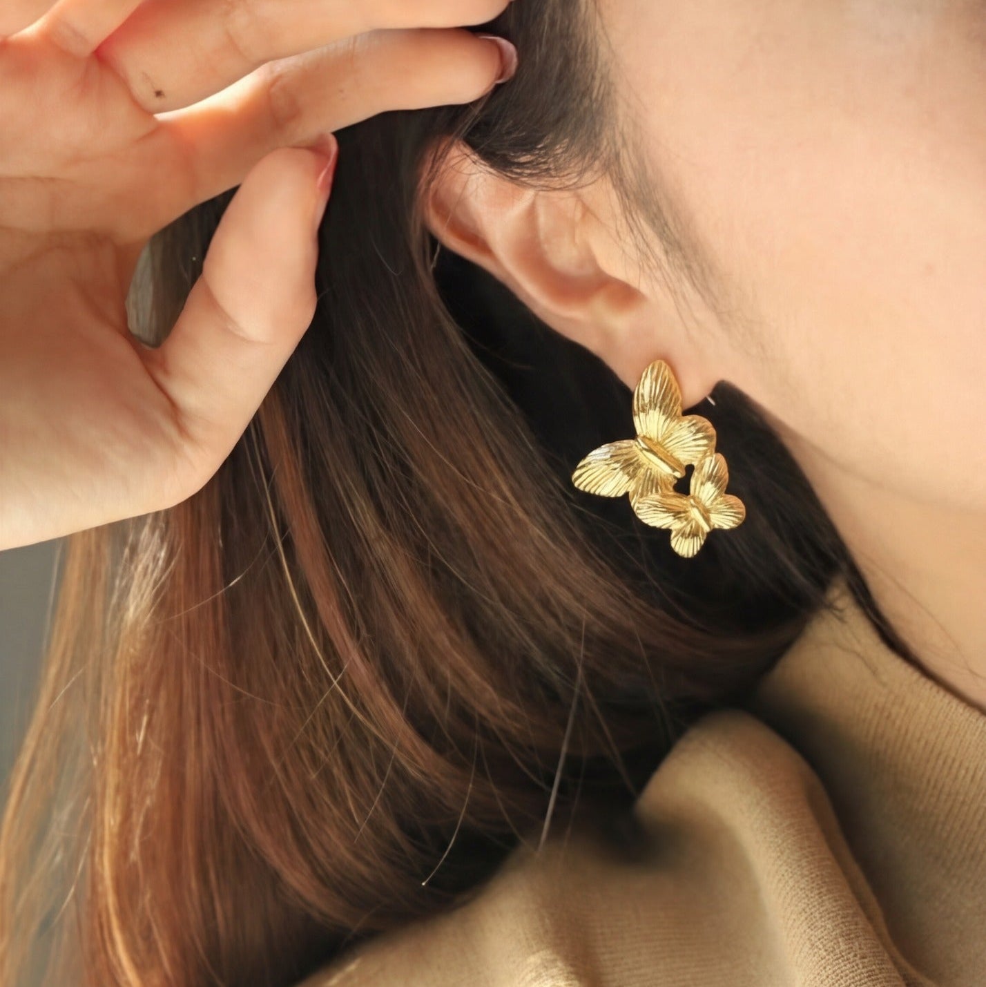 Charming Unique Design Gold Plated Earrings For Girls/women