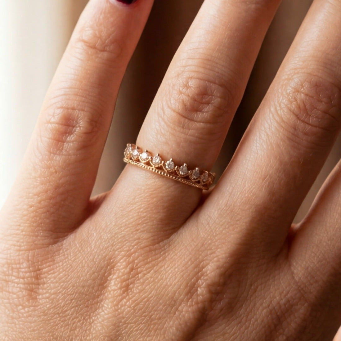 Elegant Unique Design Gold Plated Crystal Stones Ring For Girls/Women