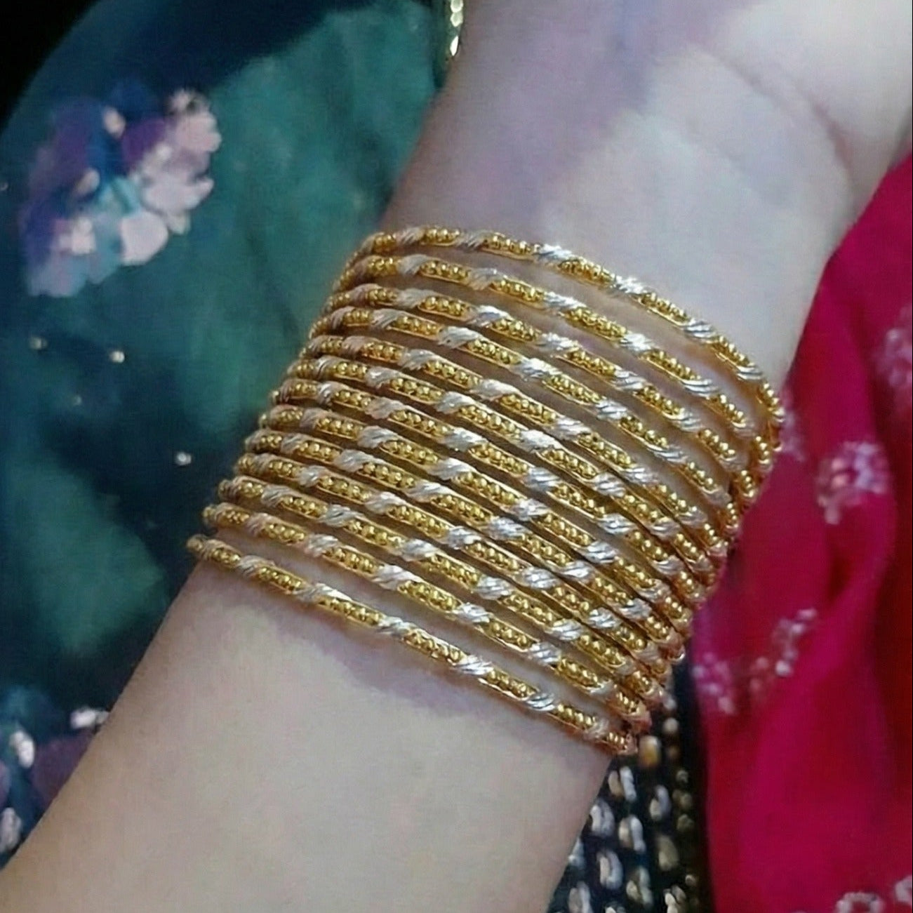 Glamorous Unique Design 12pc Bangle Set for Girls/Women