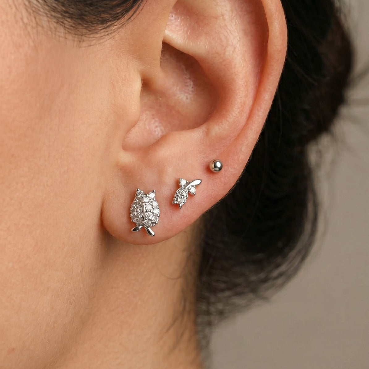Beautiful Unique Design Silver Plated Earrings Set For Girls/women
