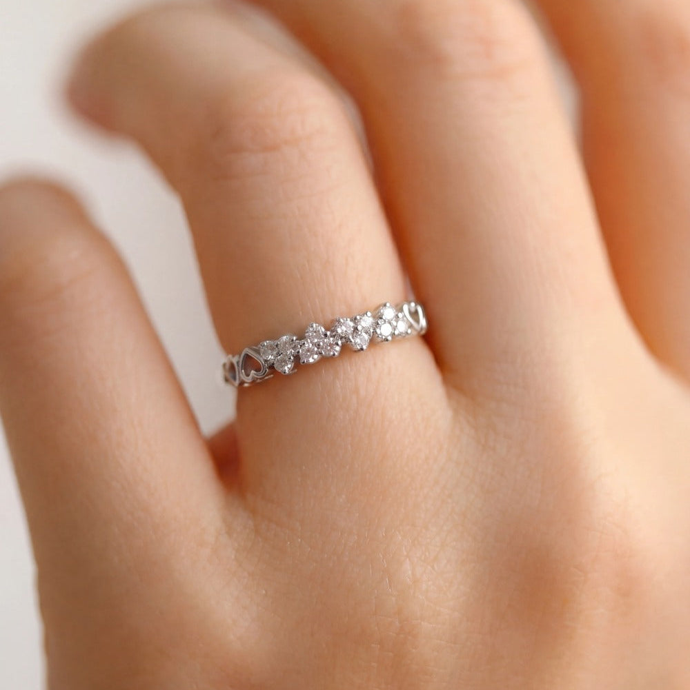 Luminous Unique Design Crystal Stones Adjustable Ring For Girls/women