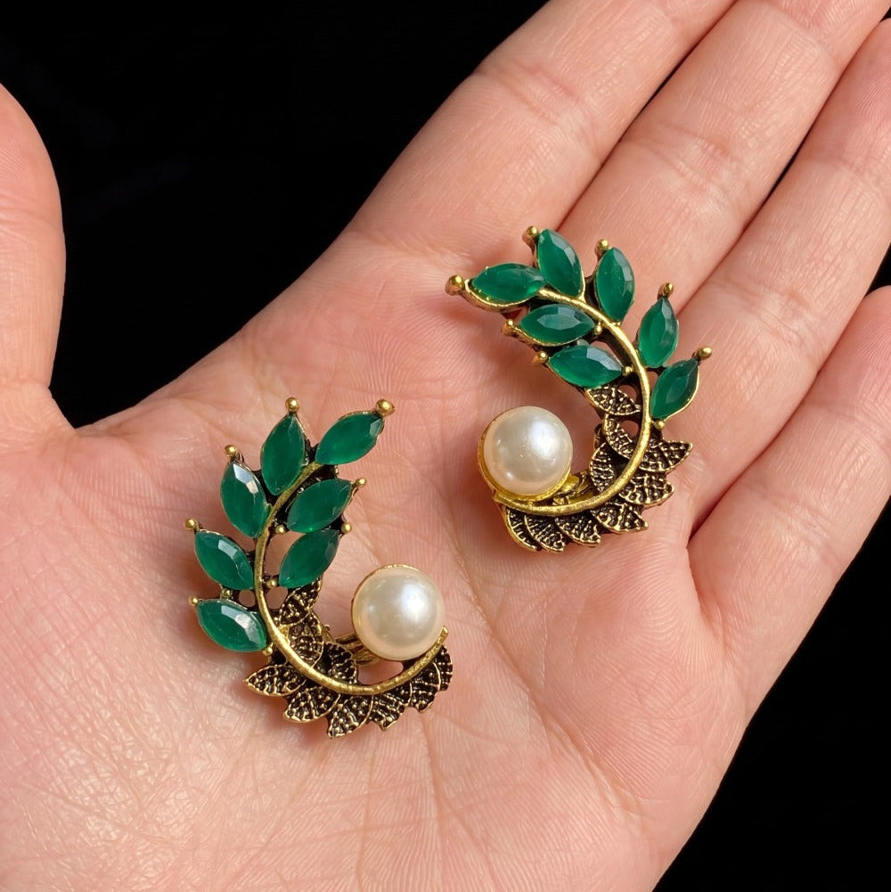 Gorgeous Design Gold Plated Crystal Stones Earrings Set For Girls/women