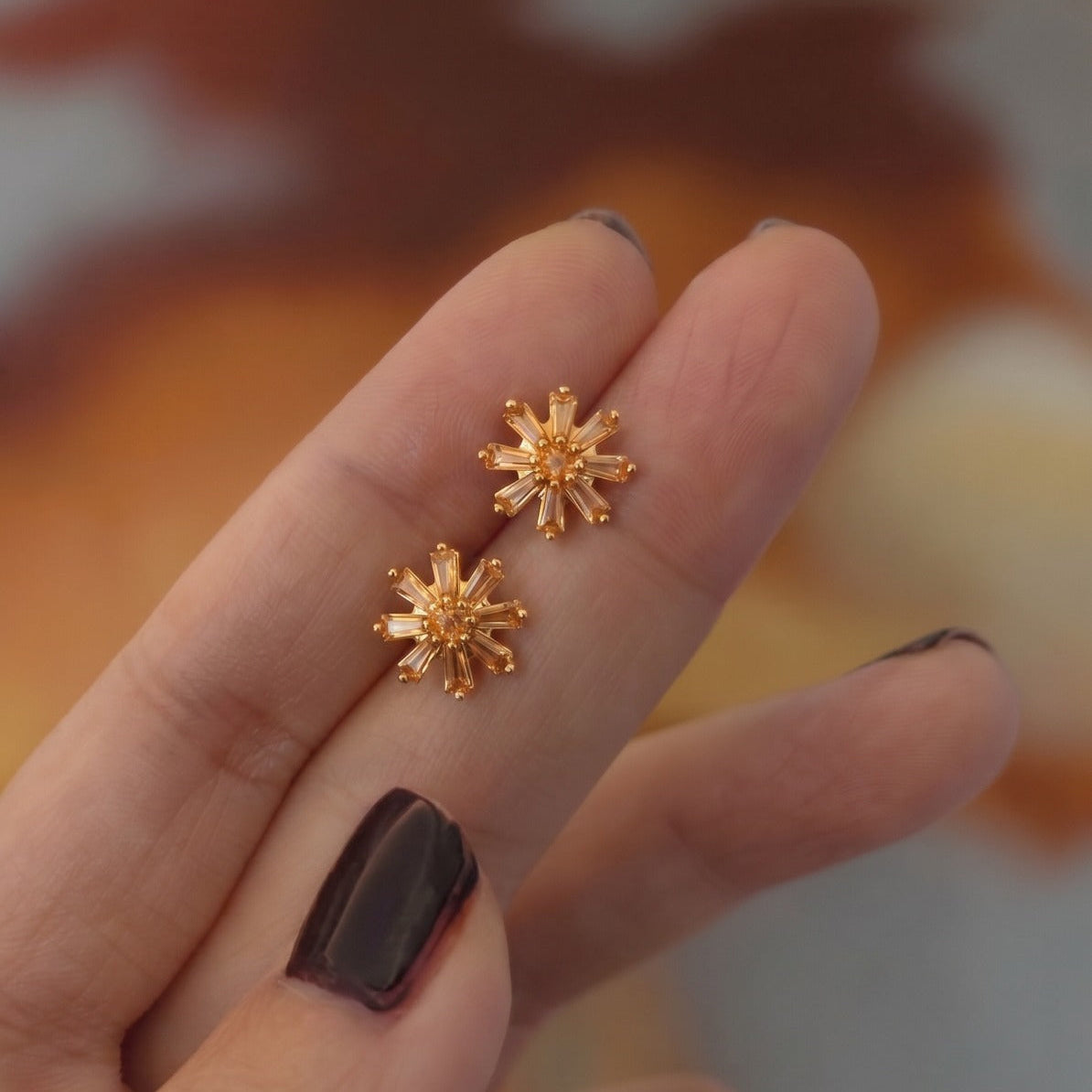 Luminous Design Gold Plated Crystal Stones Earrings For Girls/Women