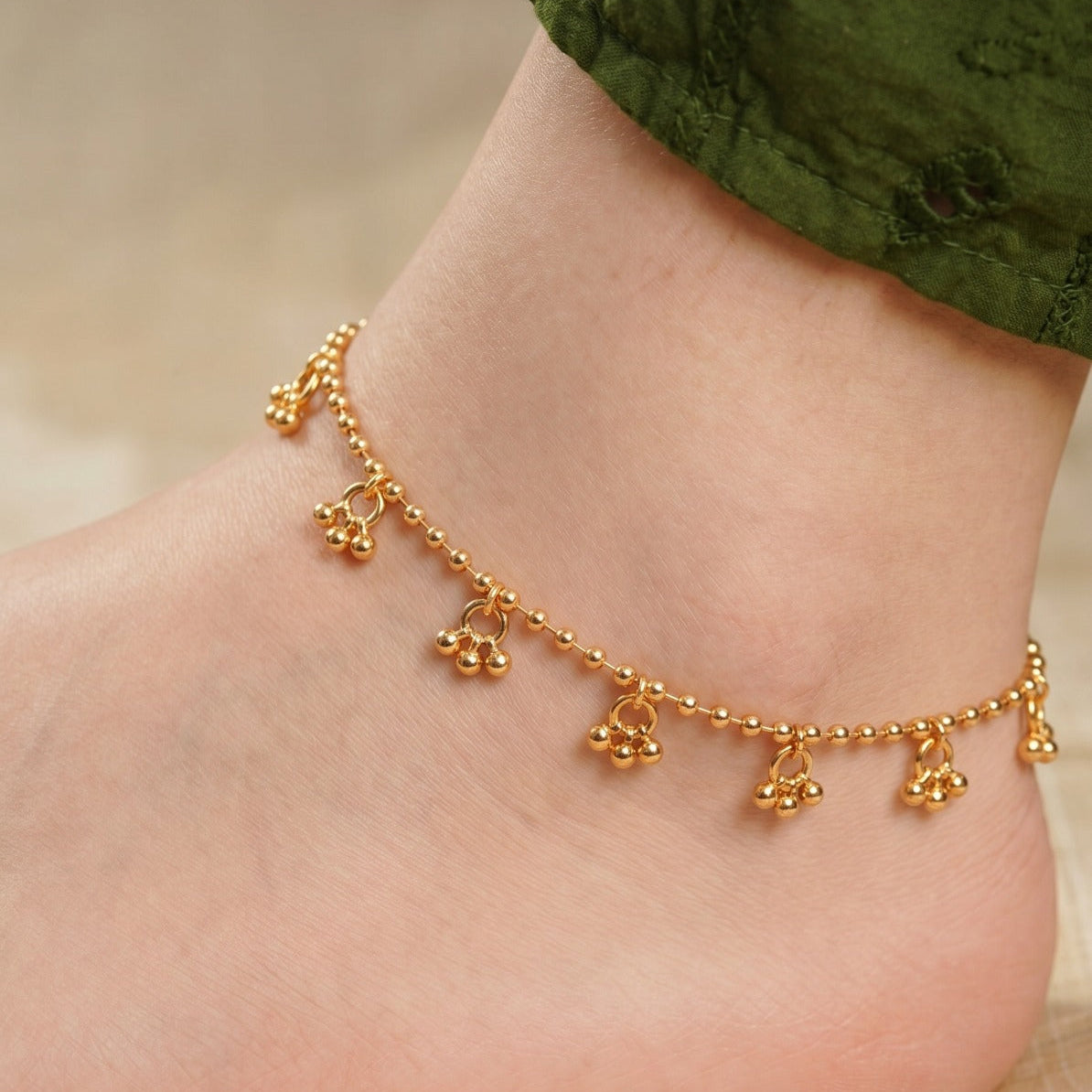 Fancy Unique Design Gold Plated Anklet for Girls/Women