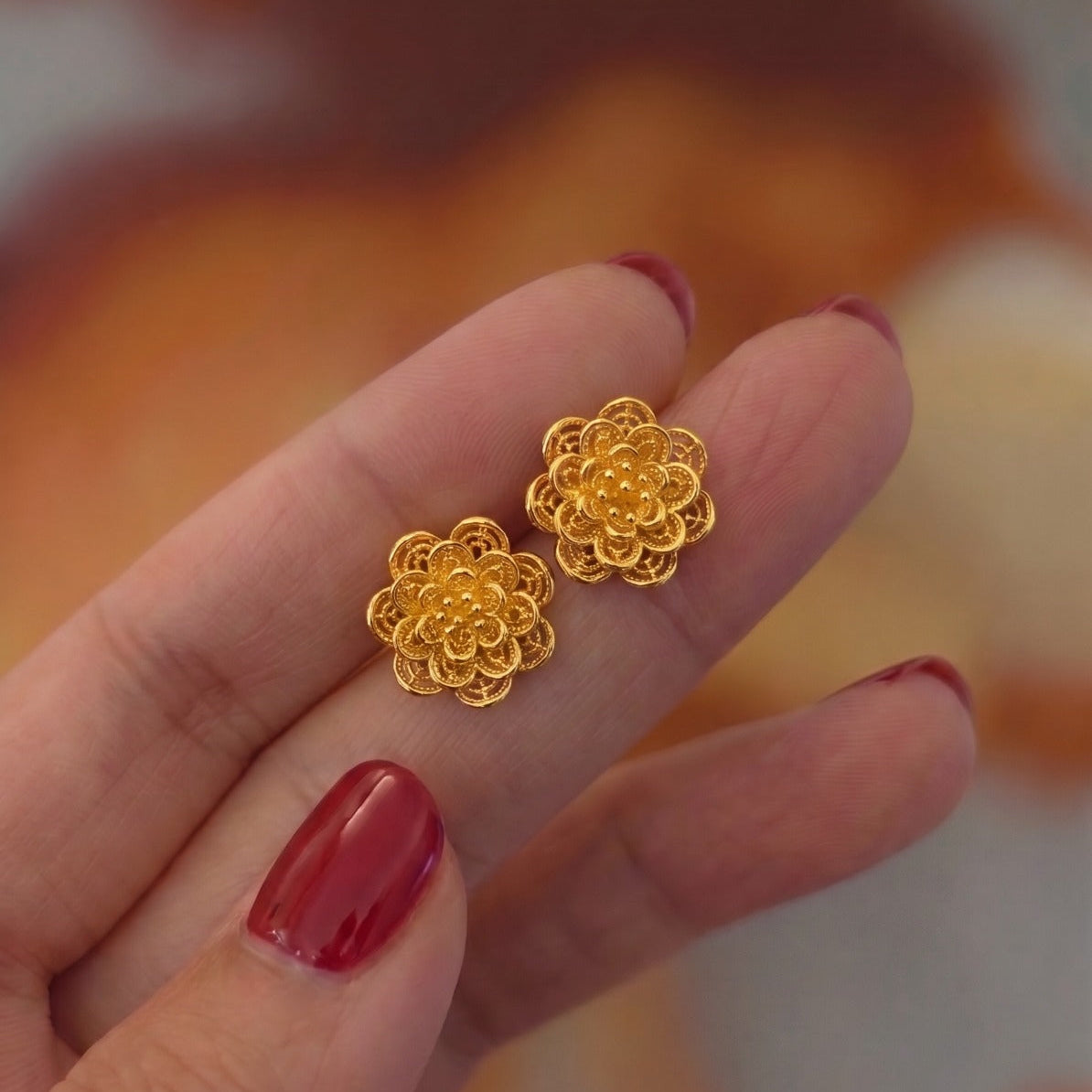 Elegant Unique Design Gold Plated Earrings For Girls/women