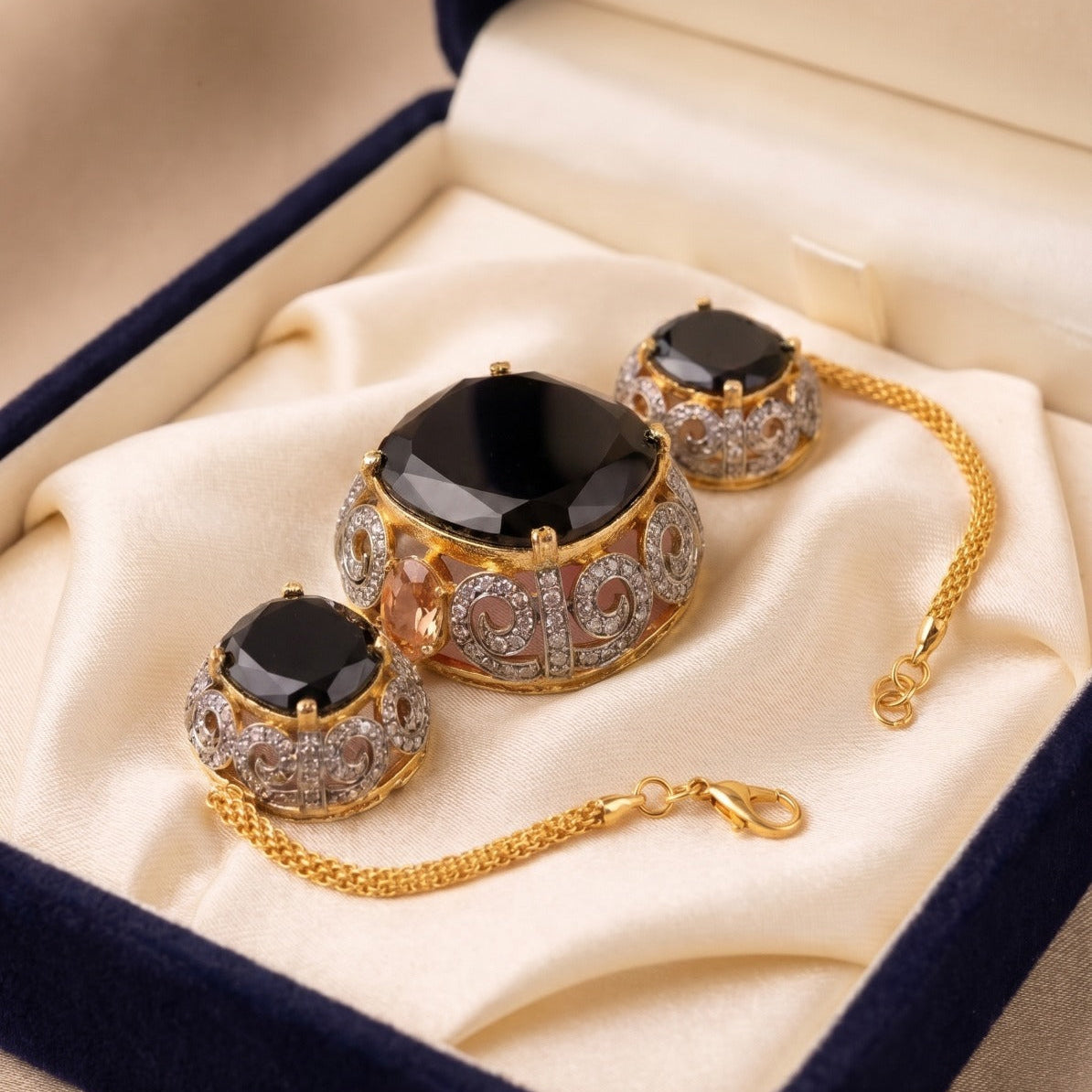 Dazzling Design Gold Plated Crystal Stones Bracelet For Girls/Women