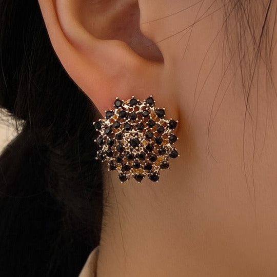 Luxury Design Gold Plated Crystal Stones Earrings For Girls/women