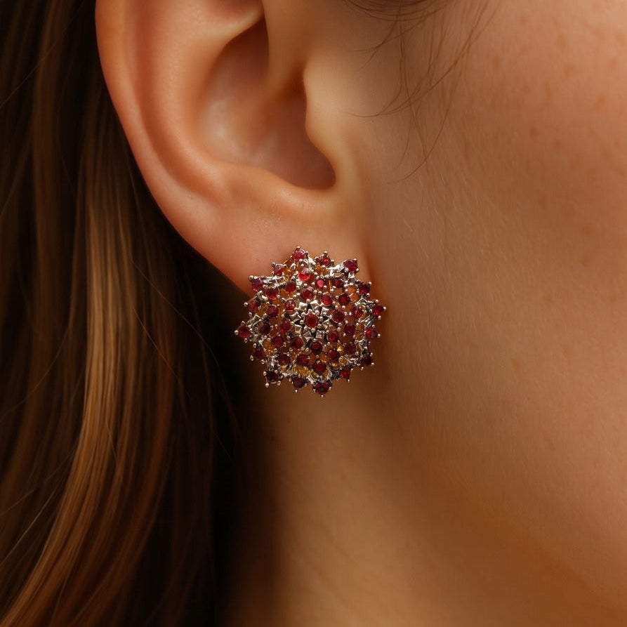 Luxury Design Gold Plated Crystal Stones Earrings For Girls/women