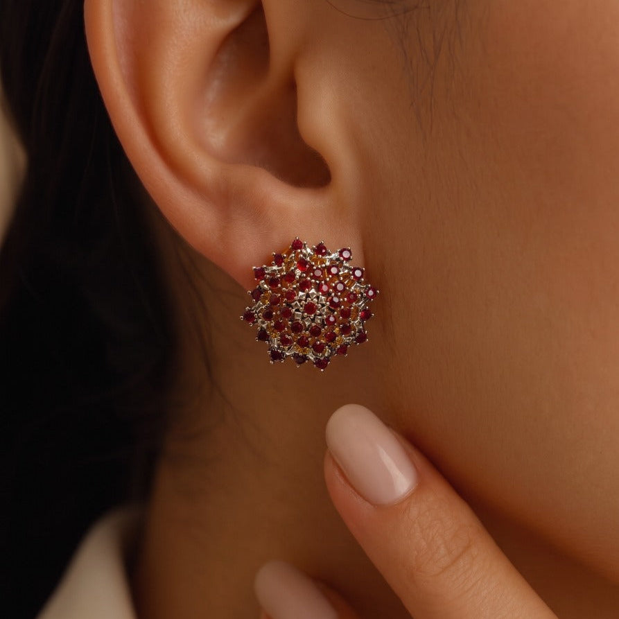 Luxury Design Gold Plated Crystal Stones Earrings For Girls/women