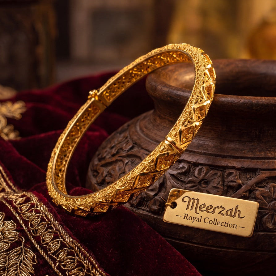 Stylish Unique Design Gold Plated Bangle for Girls/Women
