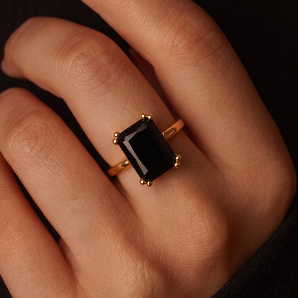 Luminous Design Gold Plated Crystal Stone Ring For Girls/Women