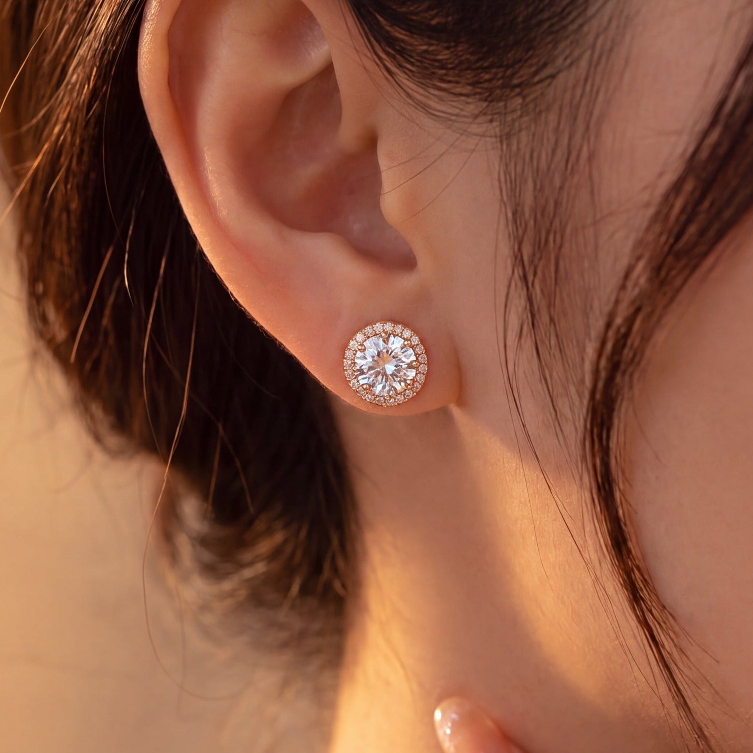 Elegant Design Gold Plated Crystal Stones Earrings For Girls/women