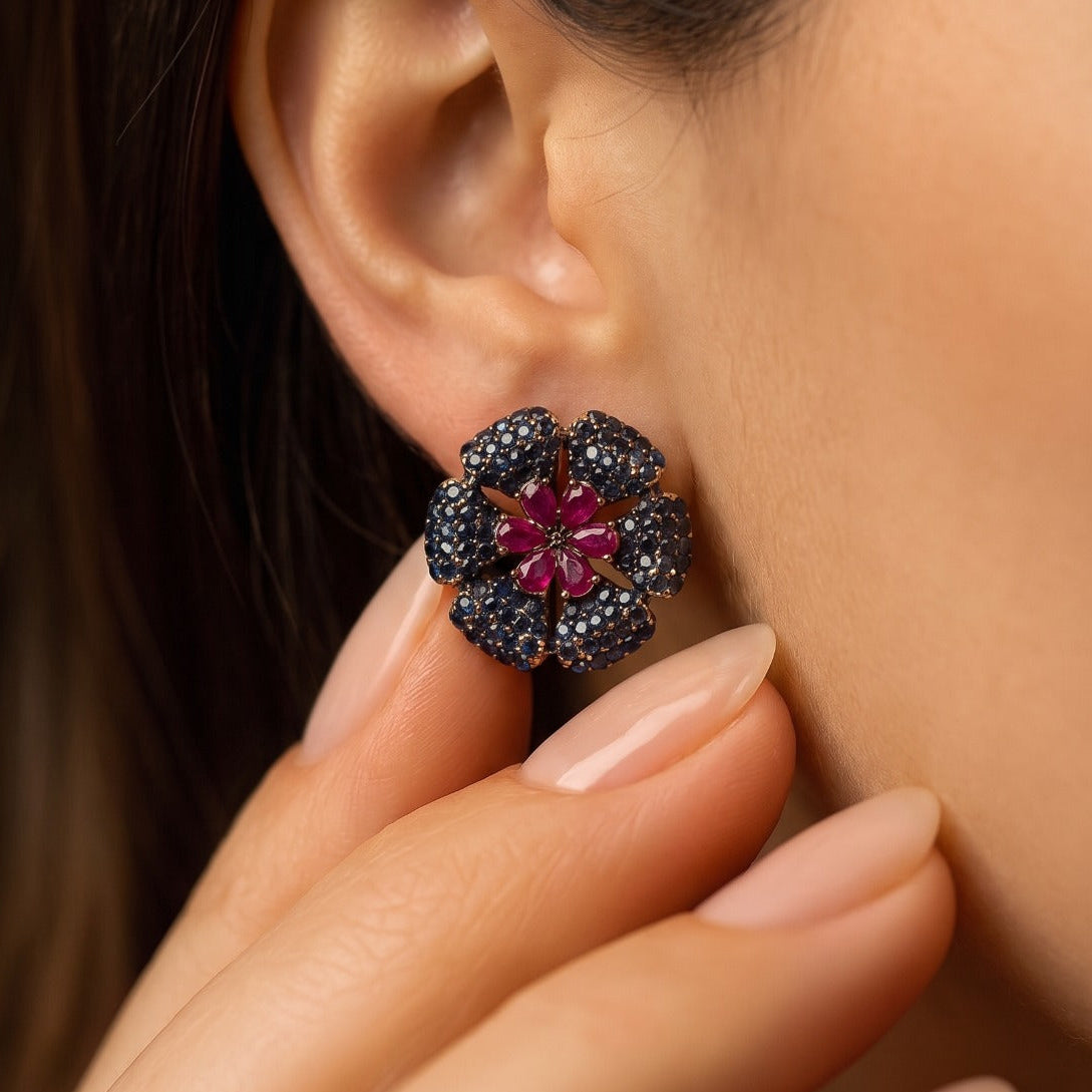 Beautiful Design Gold Plated Crystal Stones Earrings For Girls/Women