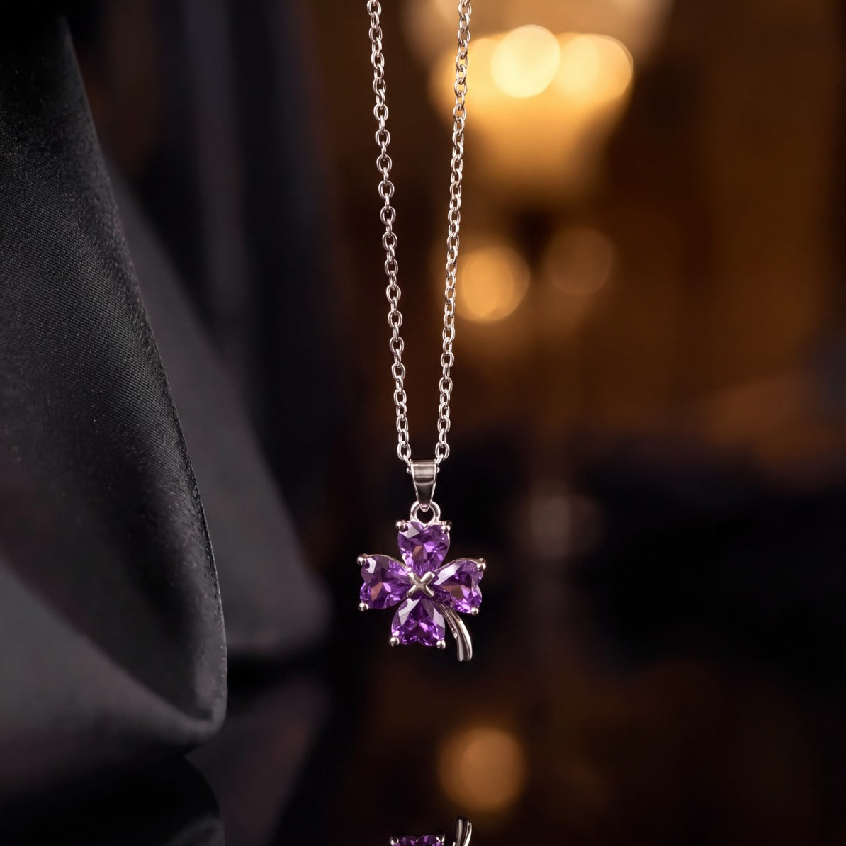 Fancy Design Silver Plated Crystal Stones Pendant for Girls/Women