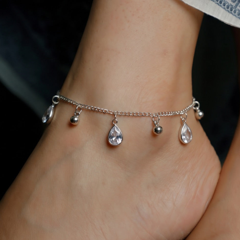 Charming Unique Design Crystal Stones Anklet for Girls/Women