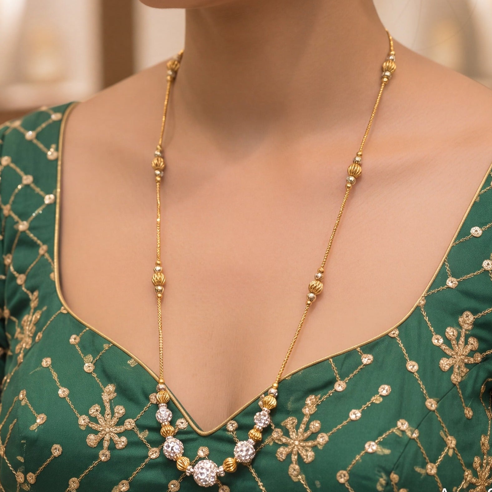 Glamorous Design Gold Plated Crystal Stones Pendant for Girls/Women