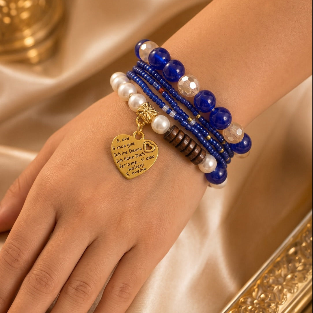 Gorgeous Design Gold Plated Pearls  Bracelet for Girls/Women