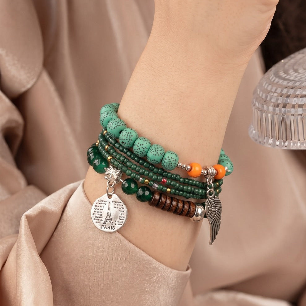 Sparkling Design Silver Plated Pearls  Bracelet for Girls/Women