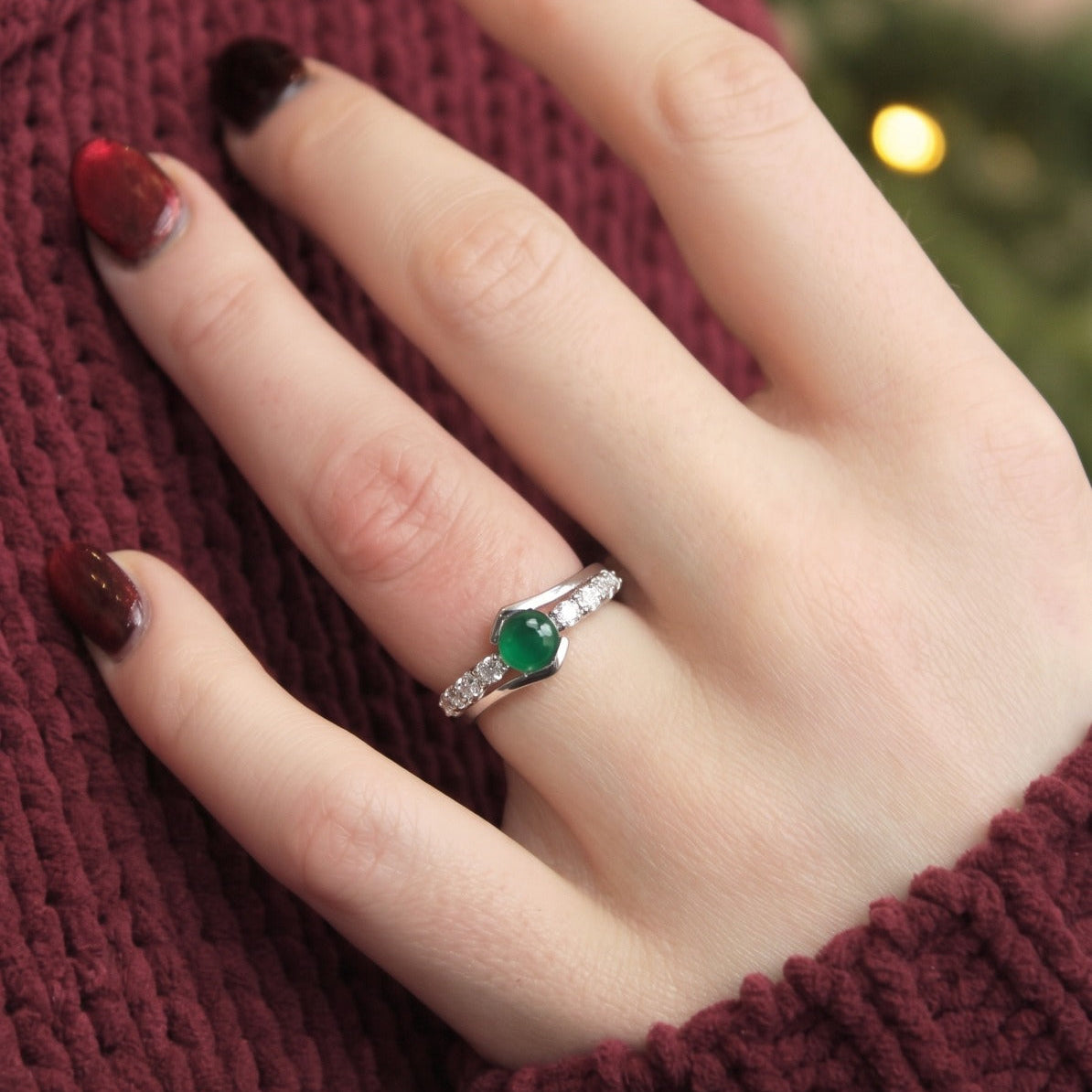 Fancy Unique Design Silver Plated Crystal Stones Ring For Girls/women