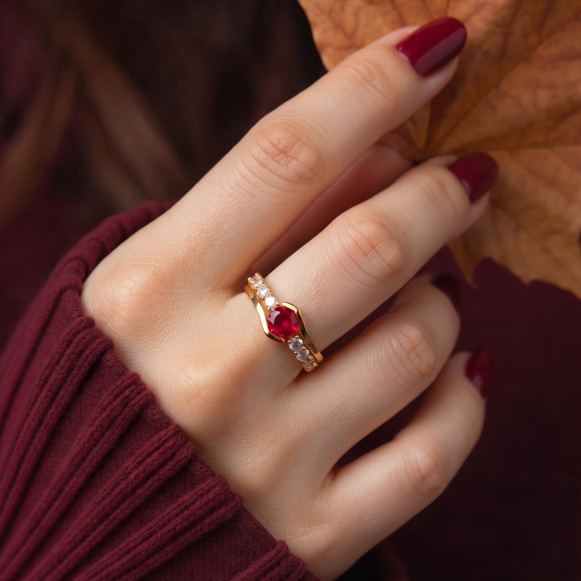 Beautiful Unique Design Gold  Plated Crystal Stones Ring For Girls/women