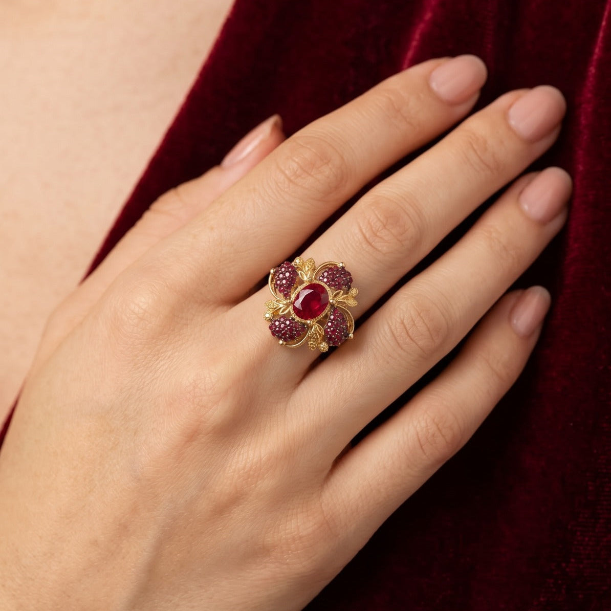 Beautiful Unique Design Gold Plated Crystal Stones Ring For Girls/women