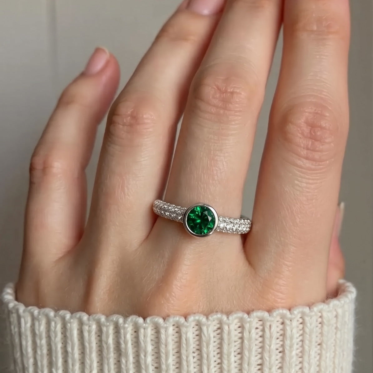 Glamorous Design Silver Plated Crystal Stones Ring For Girls/women