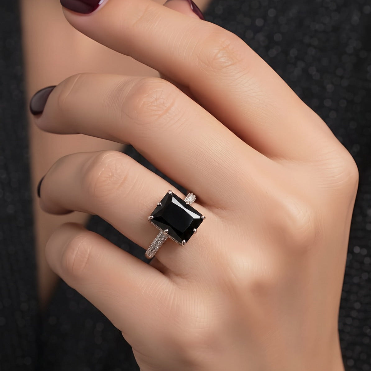 Dazzling Design Silver Plated Crystal Stones Ring For Girls/women