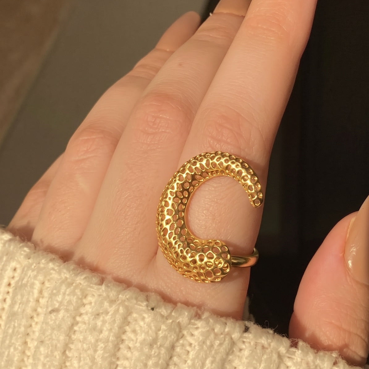 Sparkling Design Gold Plated Ring For Girls/Women