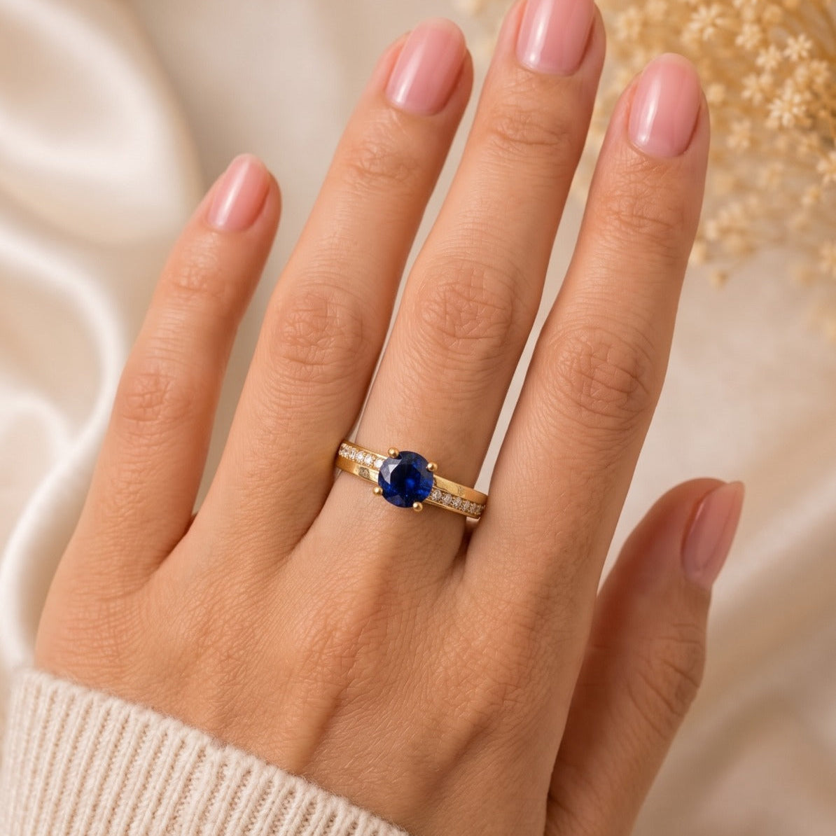 Sparkling Design Gold Plated Crystal Stones Ring For Girls/women