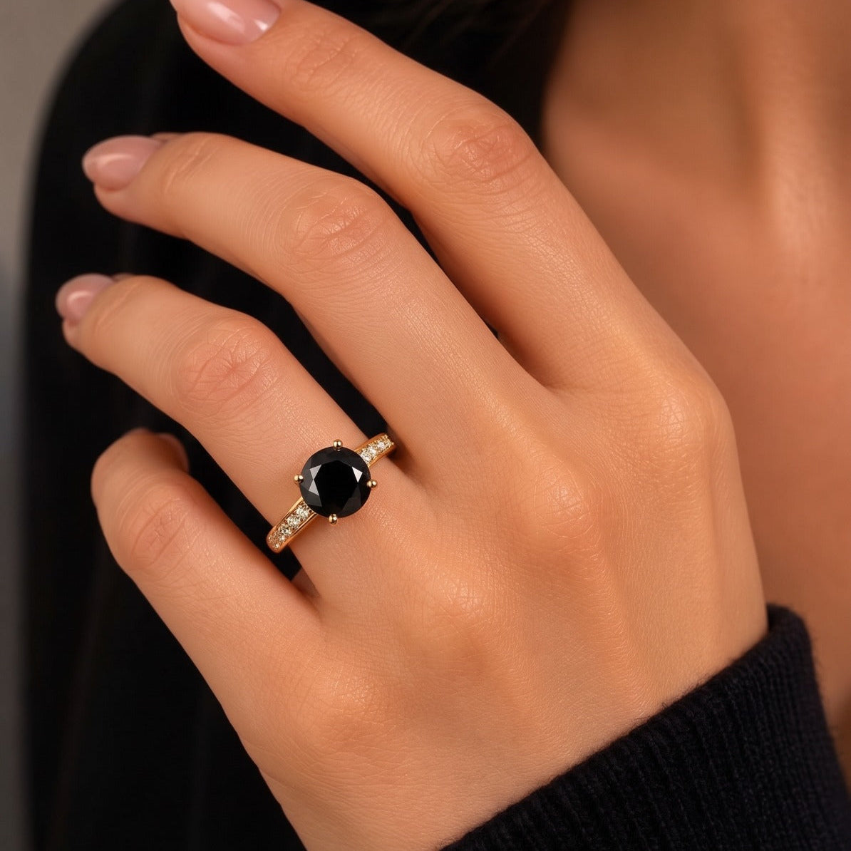Elegant Design Gold Plated Crystal Stones Ring For Girls/women