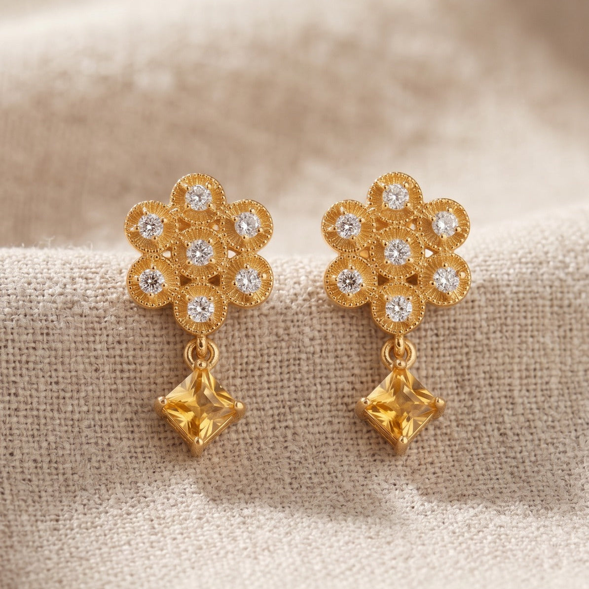 Luminous Unique Design Crystal Stones Earrings For Girls/Women