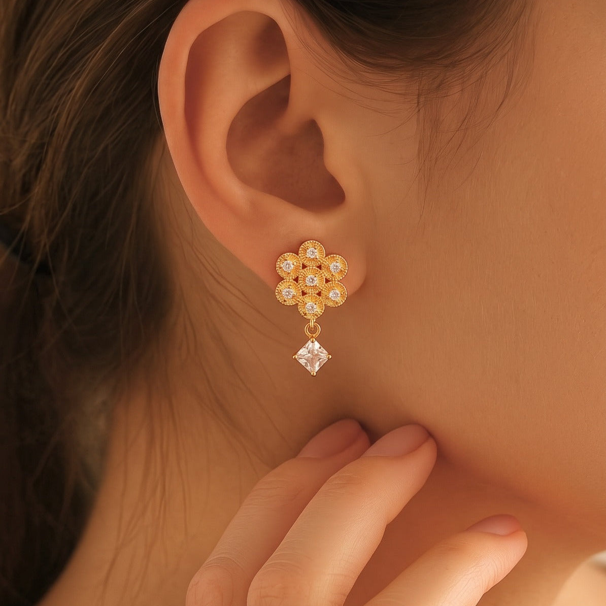 Luminous Unique Design Crystal Stones Earrings For Girls/Women