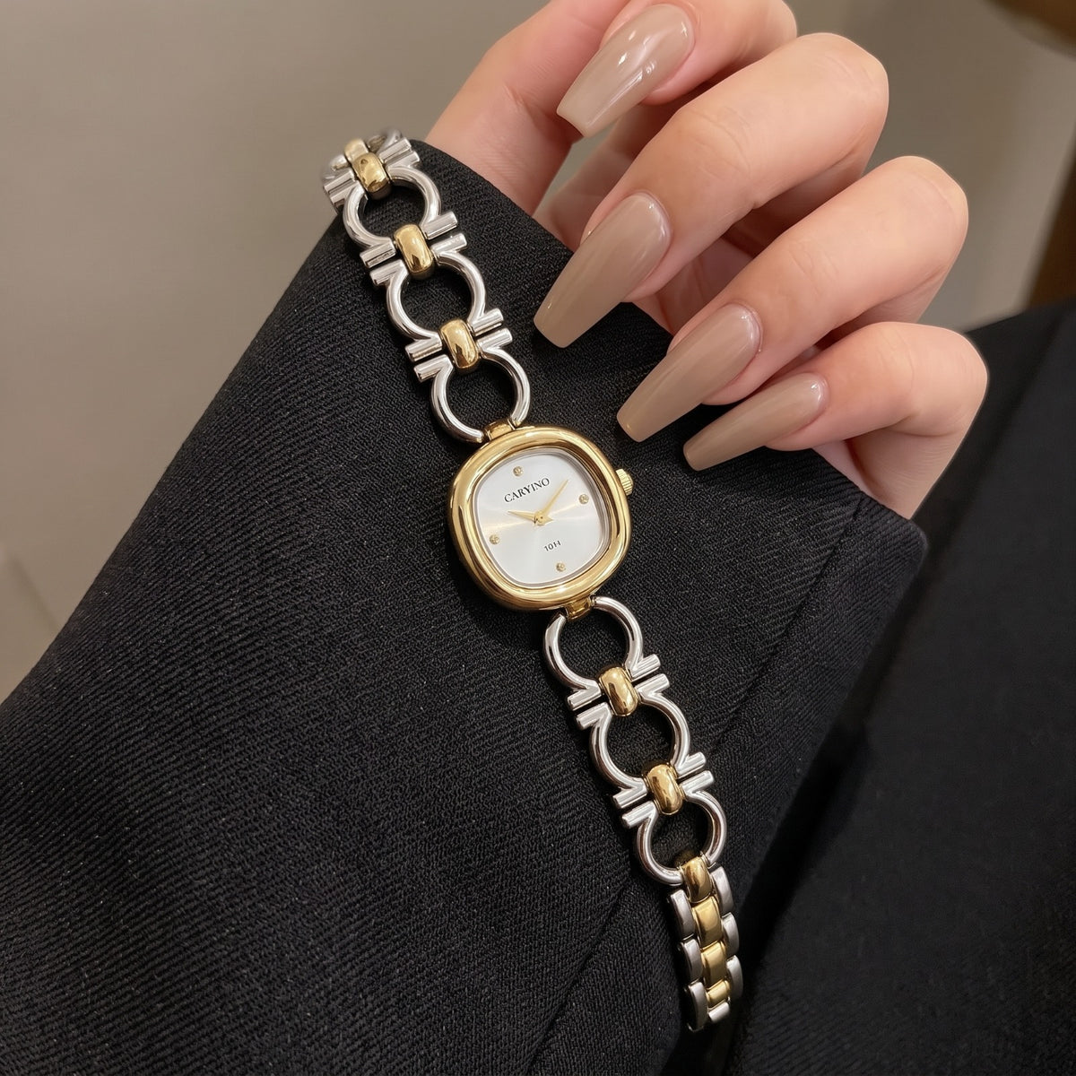 Luxury Watch Design Silver Plated Bracelet for Girls/Women