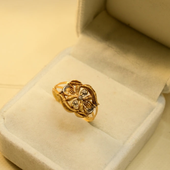 Luxury Unique Design Gold Plated Ring For Girls/women