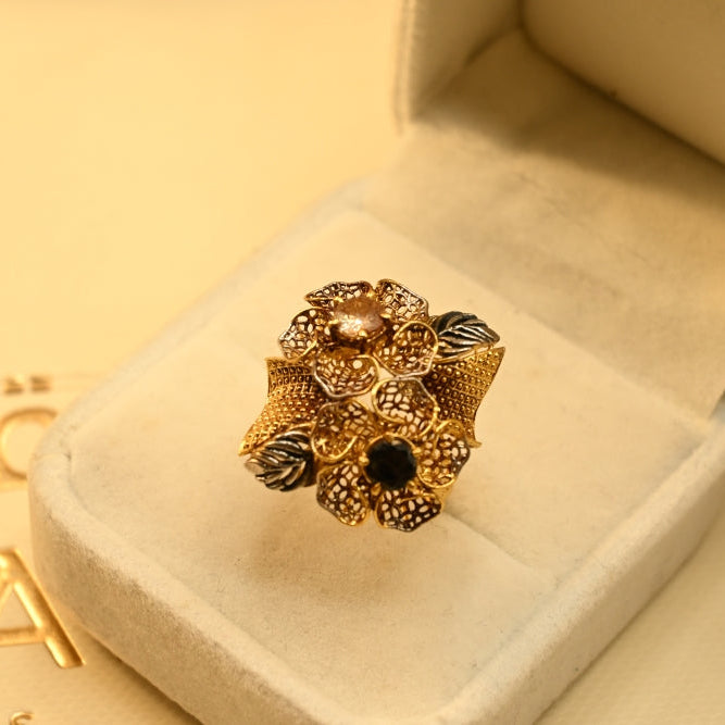 Glamorous Unique Design Gold Plated Ring For Girls/women