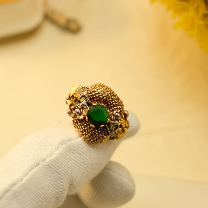 Gorgeous Unique Design Gold Plated Ring For Girls/women