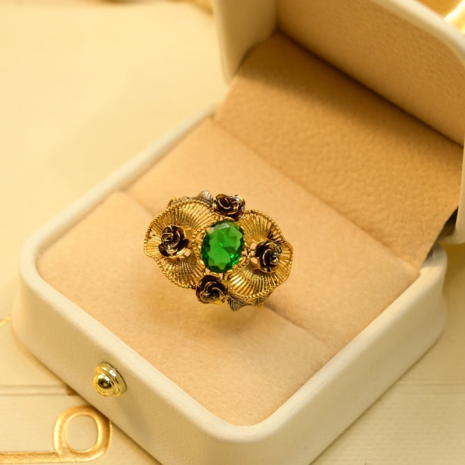 Dazzling Unique Design Gold Plated Ring For Girls/women